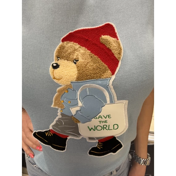 Teddy babakék színű felső